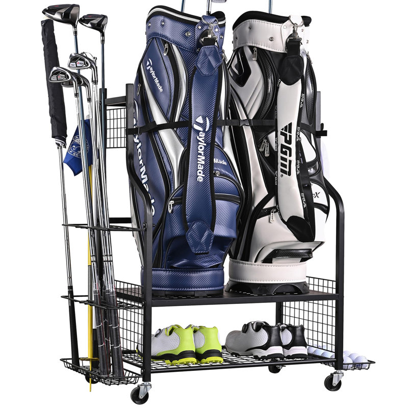 Freestanding Golf Bag Storage Rack