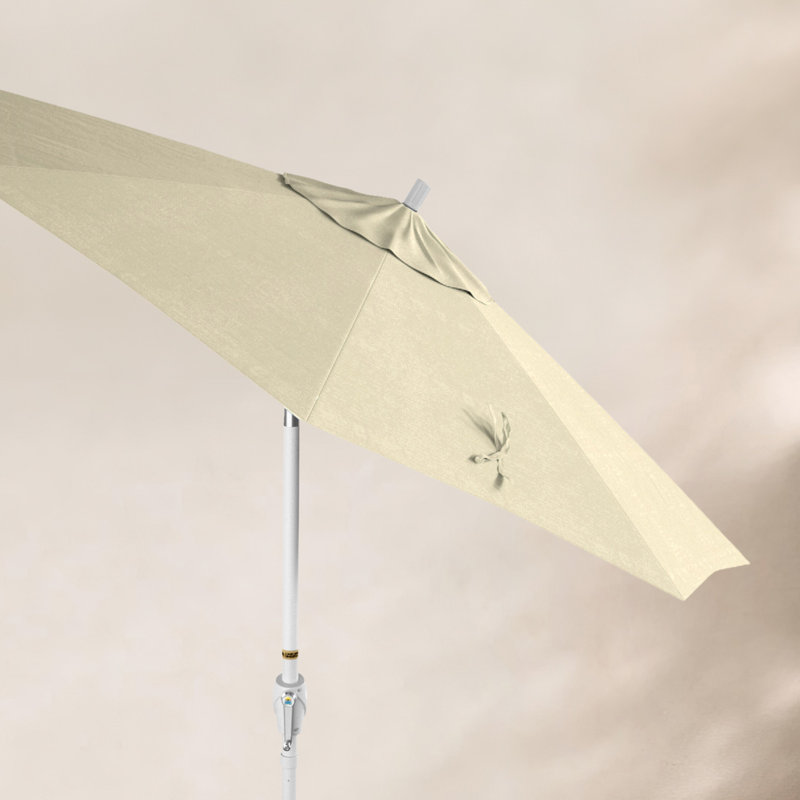 Parasol de marché 7,5', Sunbrella®, Blanc, Toile Sunbrella® naturel