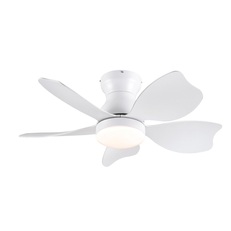 30 In Small Kid's Ceiling Fan Lighting with Remote Control for Small Children Room, White