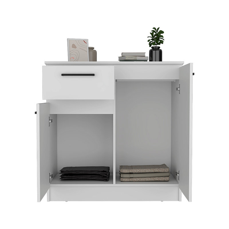 Commode Carlin, chambre à coucher, blanc, Blanc
