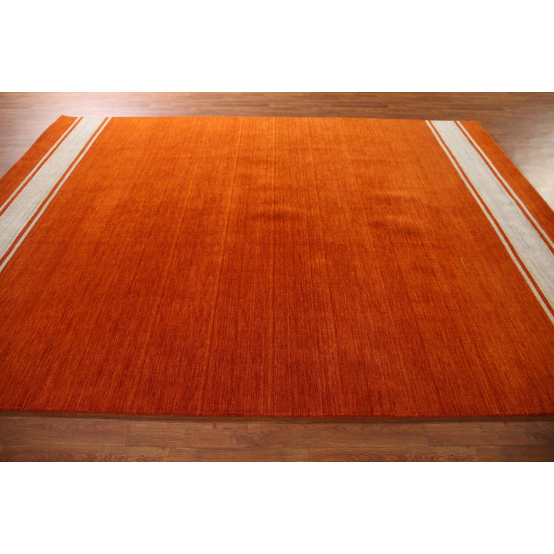 Tapis indien rayé Gabbeh 8 x 11