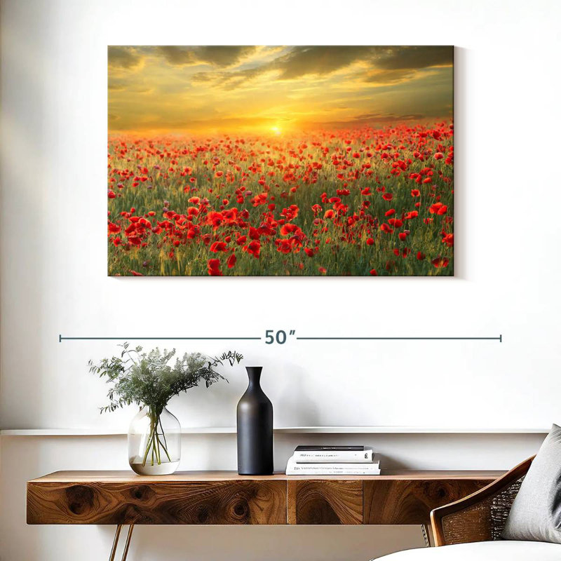 Alvord Poppy Meadow Sunset, 26" H x 39" W