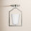 Single Light Glass Semi Flush Mount