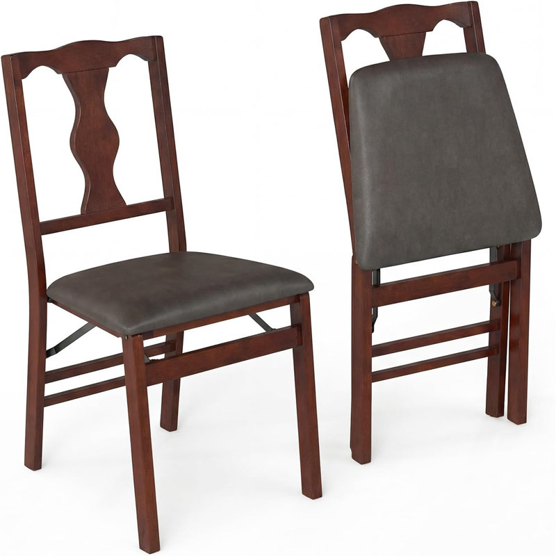 Folding Chair, Brown, Black, Black