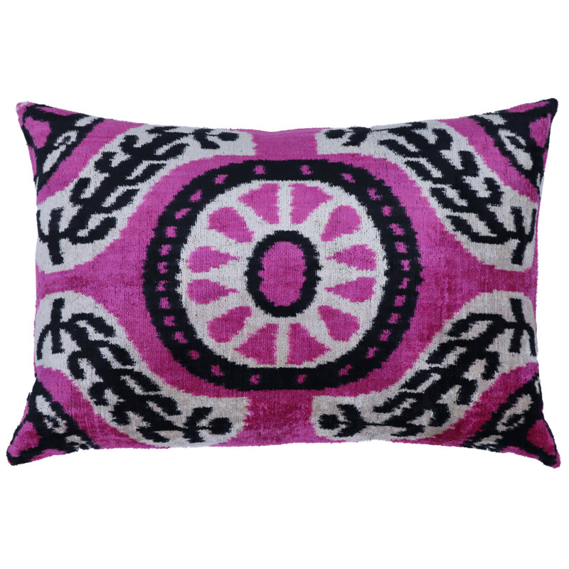 Canvello Checkered Feather Throw Pillow