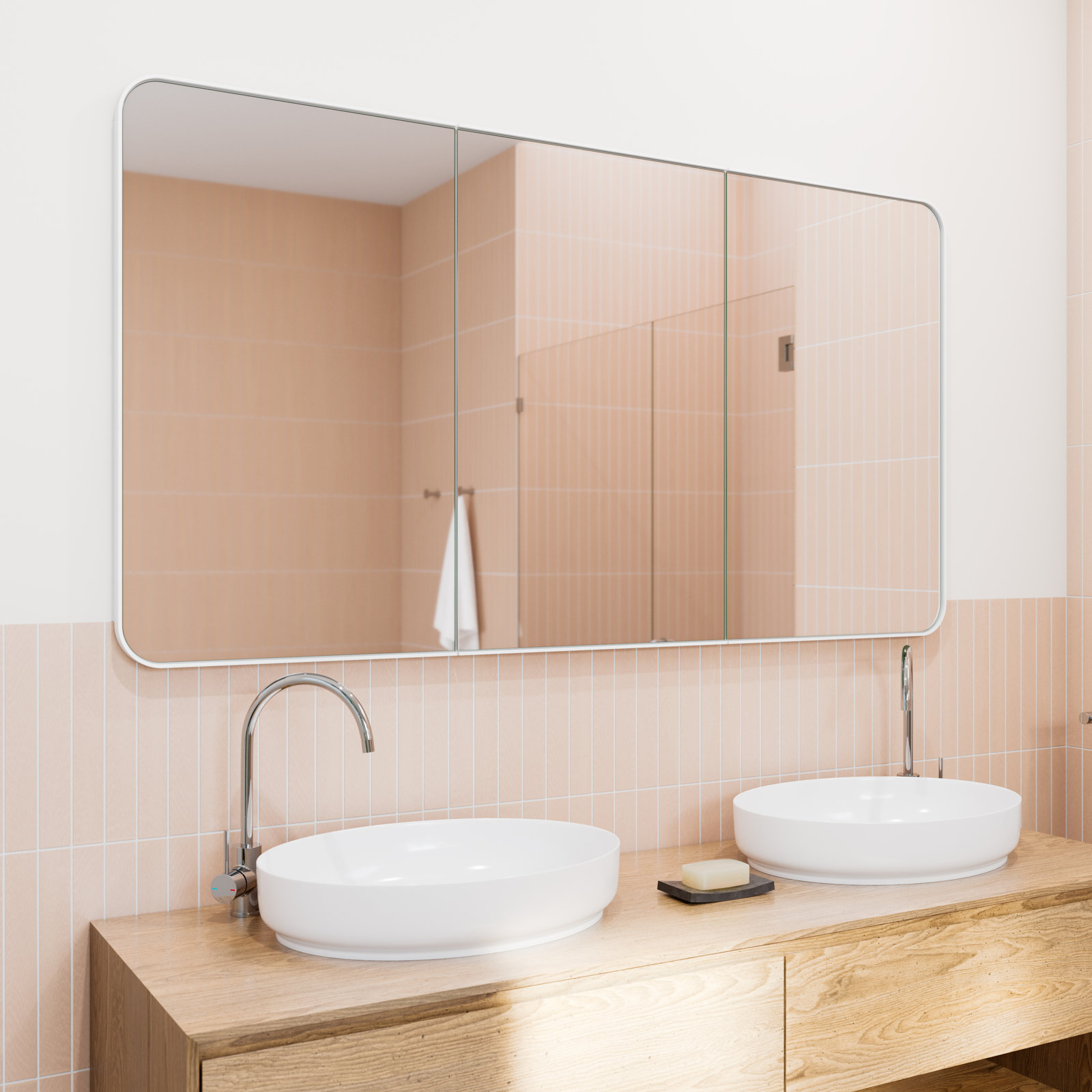 Calla Square Medicine Cabinet, White