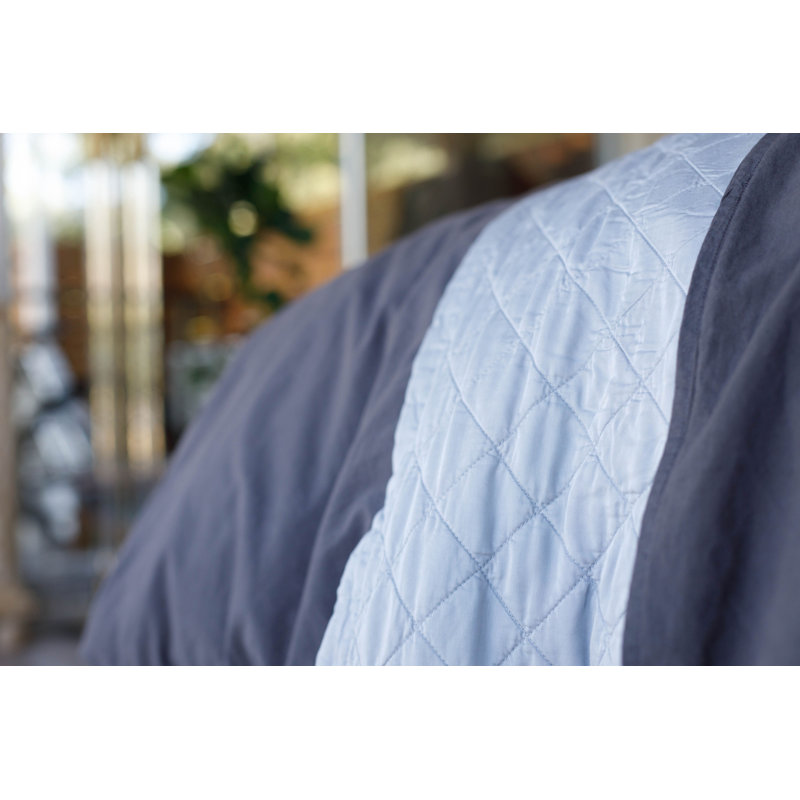 Literie Monaco, Couvre-lit pour grand lit, Bleu marine