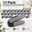 20 Pack Adjustable Double Deck Shoe Stacker Space Saver Shoe Slots Organizer
