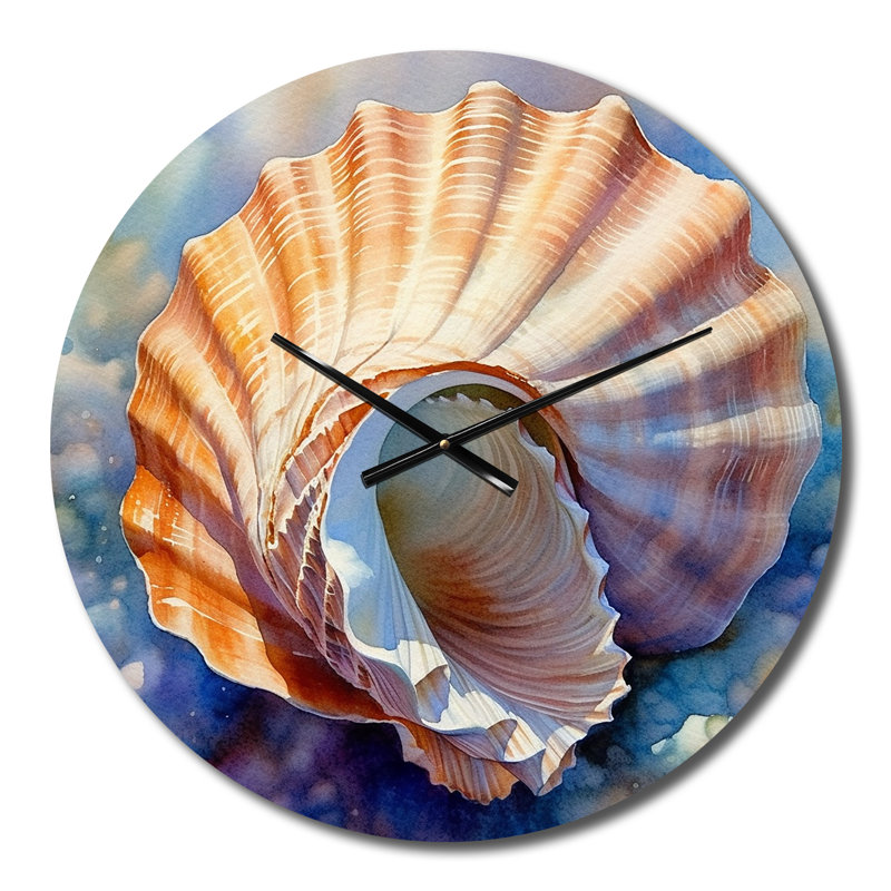 Horloge murale Coastal Seashell I, Petit