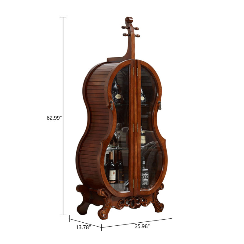 Armoire à vin 62,99 "H, Brun
