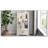 Oak Glass Cabinet with Adjustable Glass Shelves, 2 Doors, 1 Drawer And Light-716967383