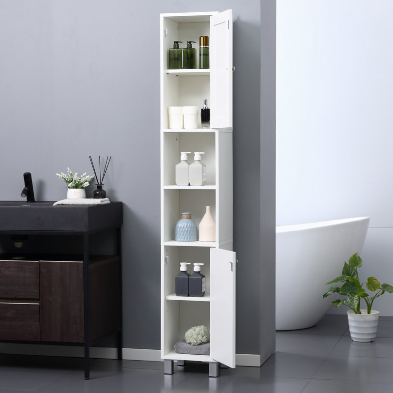 Freestanding Linen Cabinet, White