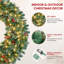 Couronne de Noël artificielle givrée pré-éclairée-133332515