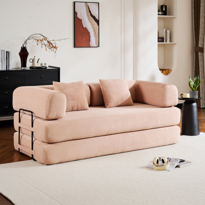 Convertible Sleeper Sofa Bed With Pillow, Floor Sofa Lounge Couch For Living Room Bedroom