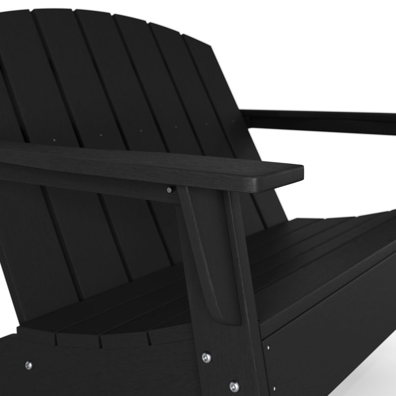 Chaise Adirondack en plastique Keddie, Noir