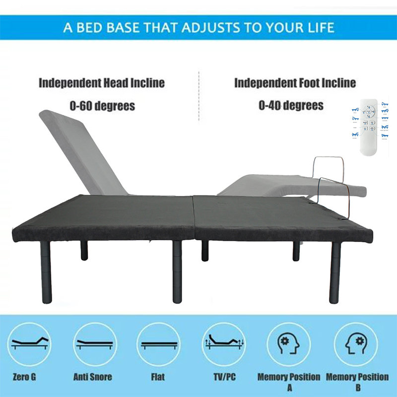 Medaryville Adjustable Bed with Wireless Remote, Twin XL