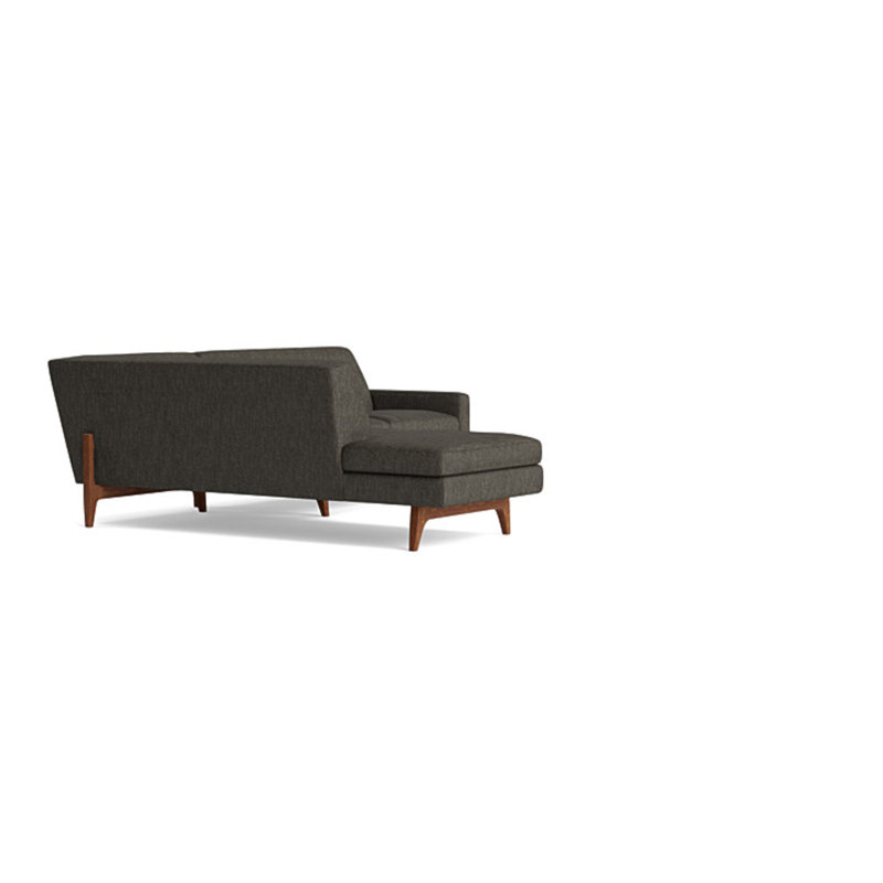 Tyler Sectional With Bumper (95" X 95"), Performance Weave - Onyx, Left Hand Facing