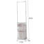 2-Tier Laundry Hamper Sorter With Hanging Bar, Rolling Laundry Baskets With Wheels Removable, Stackable Laundry Cart Organizer And Storage For Small Space, Dorm, Closet, Bathroom