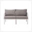 Ensemble de conversation pour patio 3 pièces, ensemble de mobilier modulaire d'extérieur moderne avec table basse carrée, siège épais à coussin épais pour porche et balcon-1251093468
