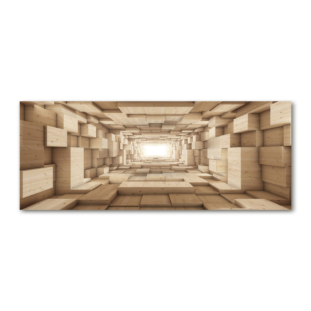 Glasbild Wooden Tunnel