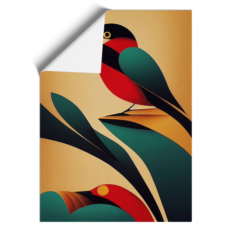 Precious Bird Abstract - Wall Art, 42cm H x 29.7cm W, Paper, No Matte