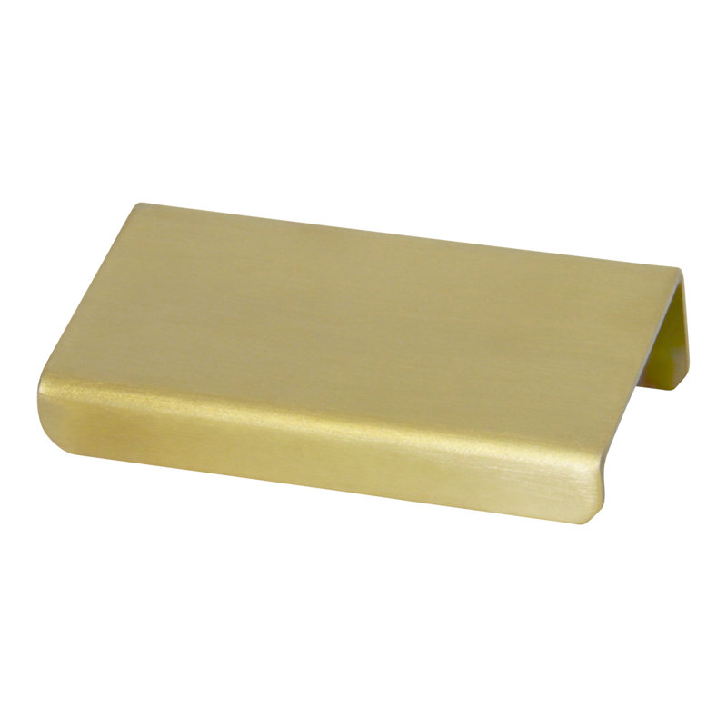 Brushed Gold Stainless Steel Modern Finger Pull with Mounting Hardware