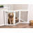 BirdRock Home 3-Panel Wooden Dog Gate, White-1543685586