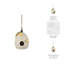 Sagebrook Home 7" Beehive Bird Feeder, Ivory