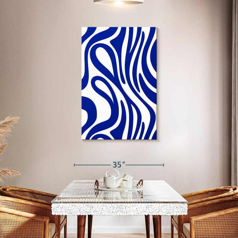 Motif de tourbillon bleu marine Avery, H 45 po x l 30 po