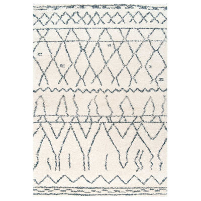 Redwood Geometric Shag Area Rug