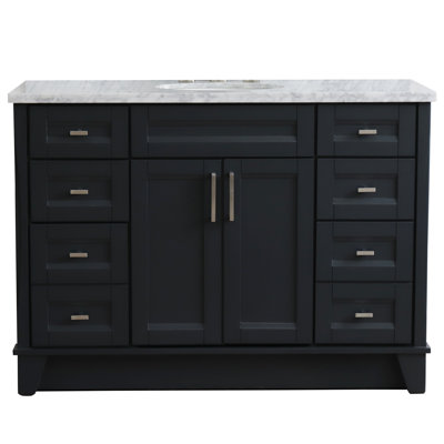 Brubaker 49'' Single Bathroom Vanity with Carrara Marble Top