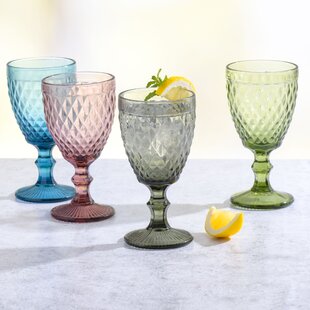 Tognana Multi-Colored Embossed Glass Tumblers - Set of 6