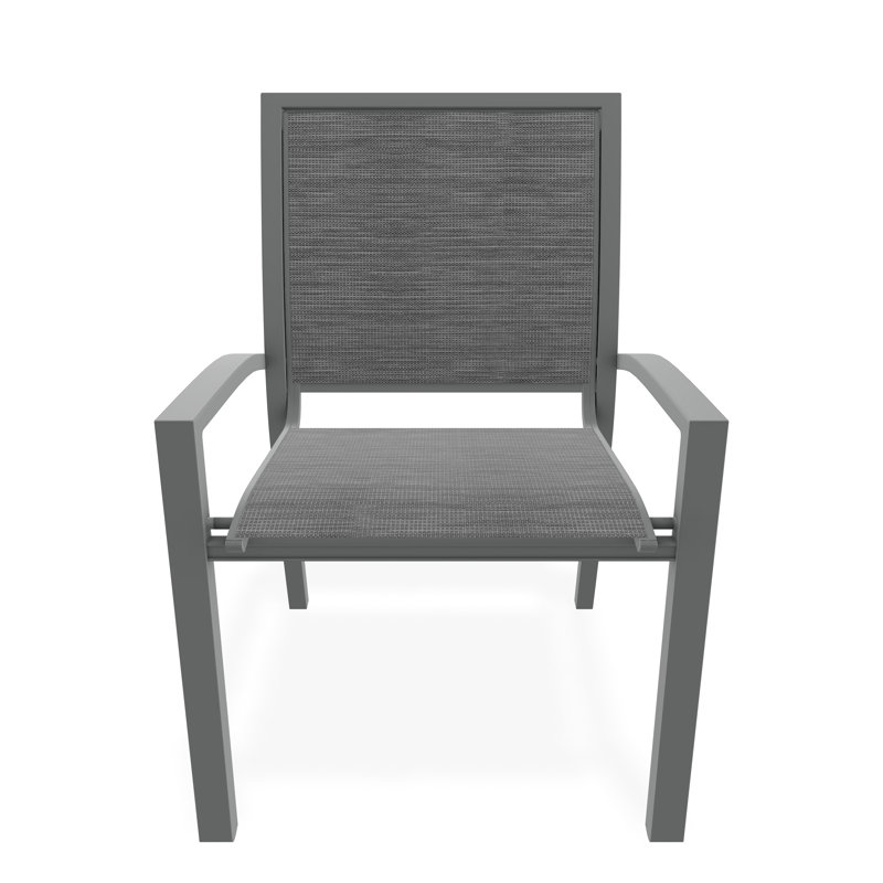 Chaise de café empilable Kendall, Graphite, Gris anthracite Collect