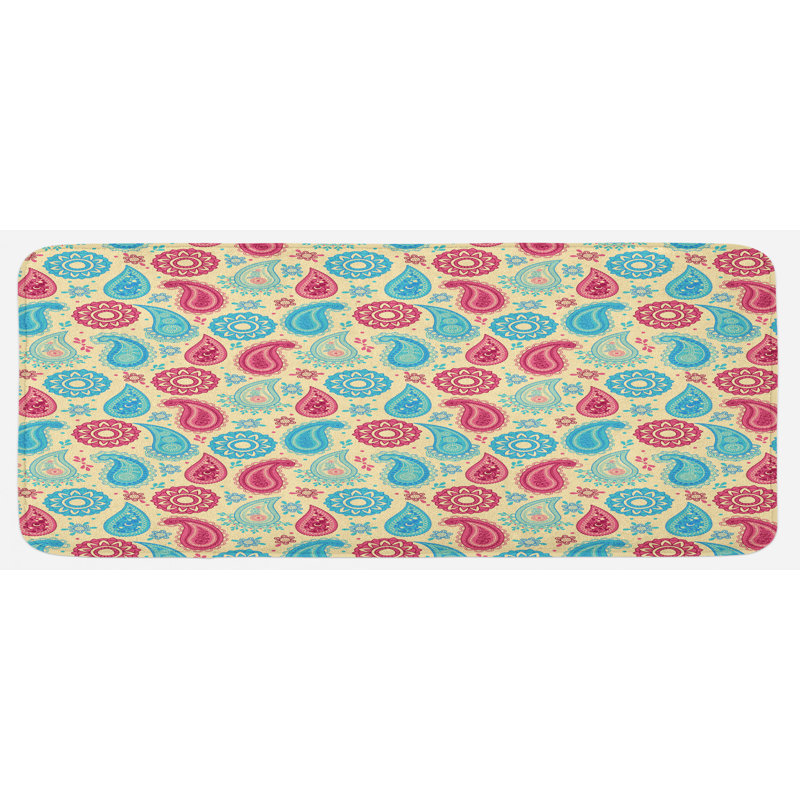 Eclectic Floral Polyester Kitchen Mat