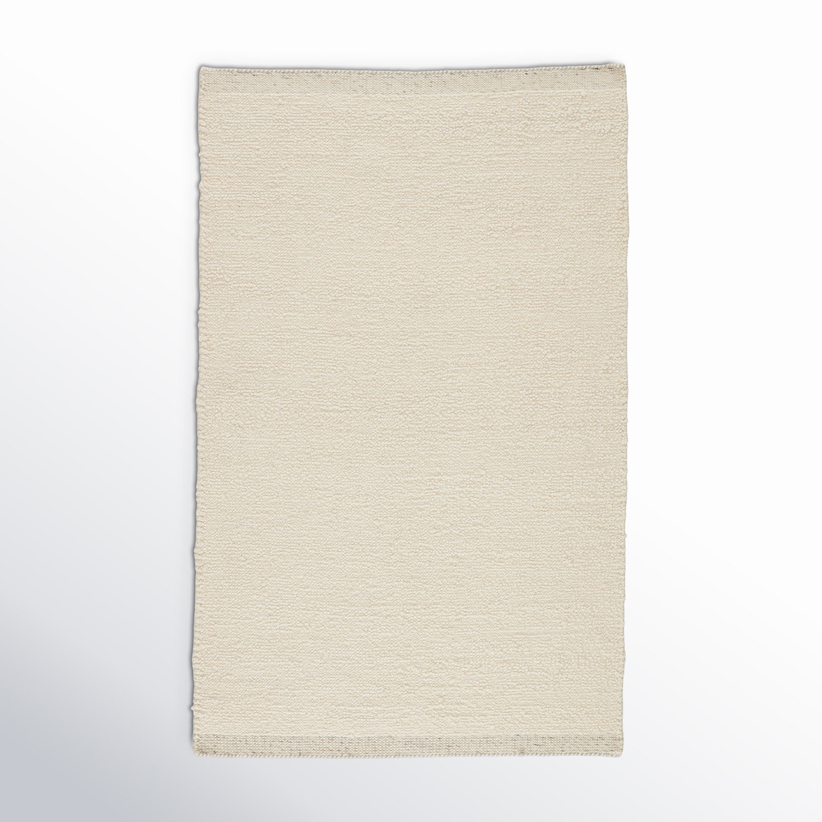 Ada Cream Hand-Woven Wool Rug, Rectangle 6' x 9'