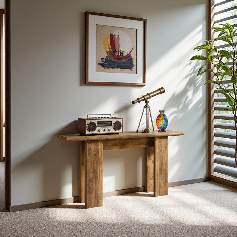 Table de canapé de style rustique, console, support de couloir