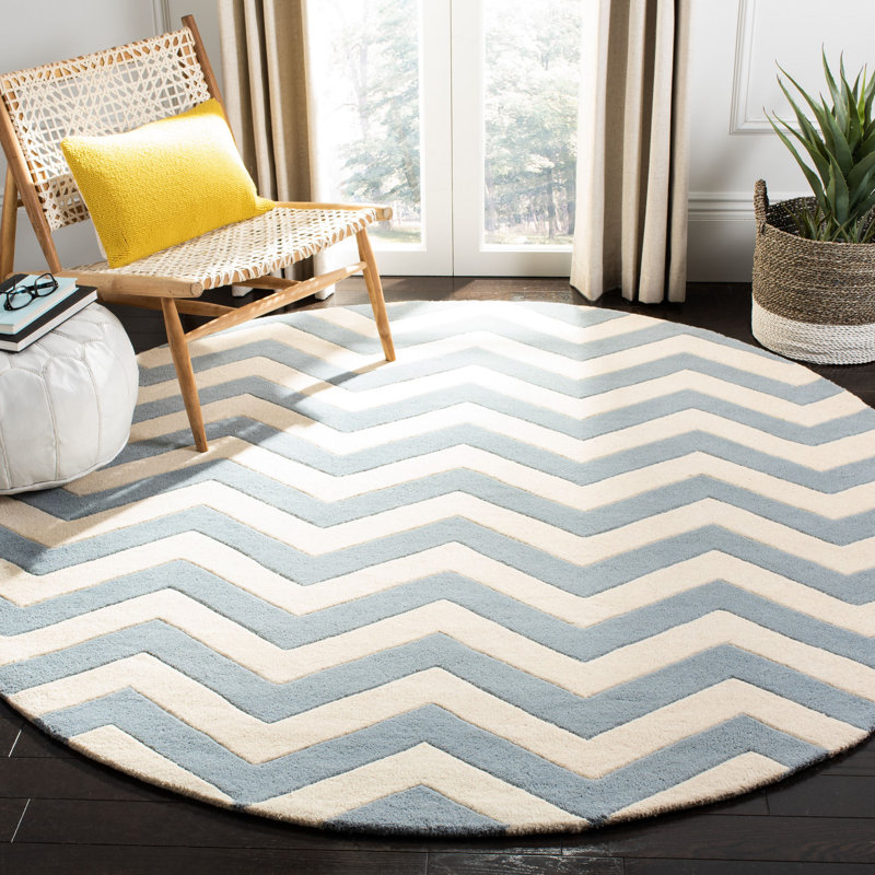 Tapis en laine touffeté à la main Teresita, Rond 5 pi