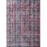 Rapture Red/Gray Abstract Luxury Area Rug