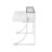Bushman Glass Stainless Steel Writing Desk