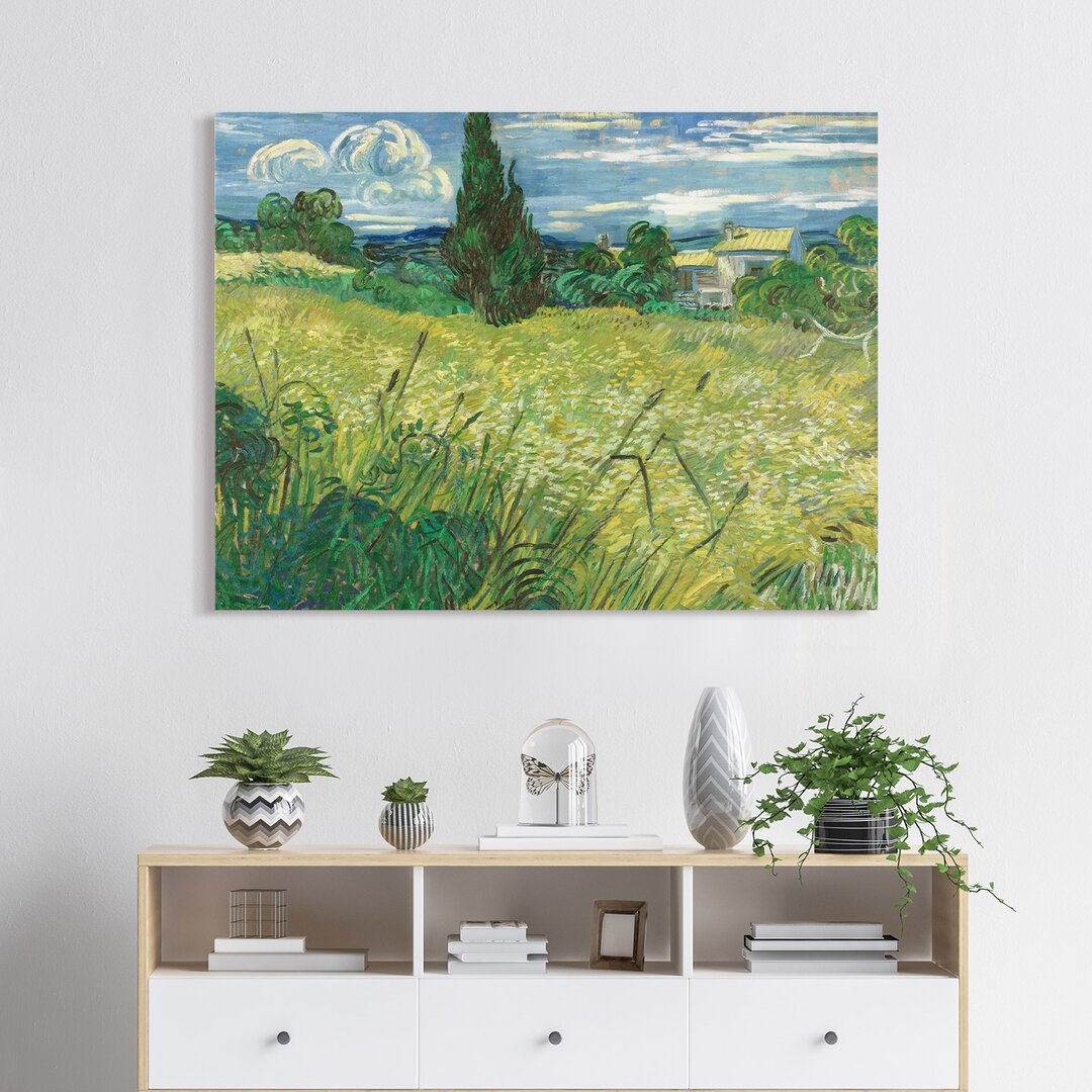 Leinwandbild Green Field von Vincent van Gogh