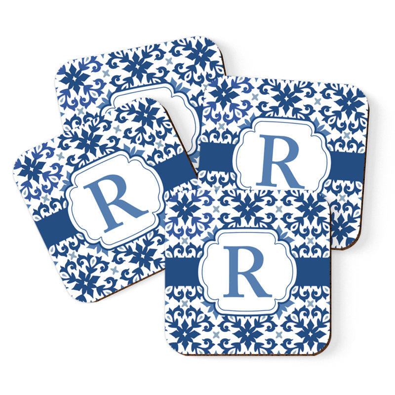 Sous-verre lettre monogramme, R