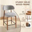 Chaise rembourrée en bois massif avec tabouret-1906270892