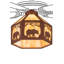 Lone Bear 1-Light Bowl Ceiling Fan Light Kit