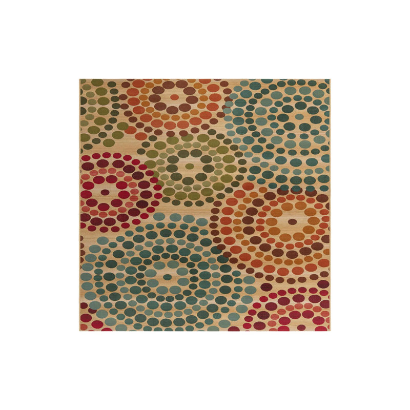 Deweese Washable Geometric Indoor / Outdoor Rug, Rectangle 6'1" x 9'