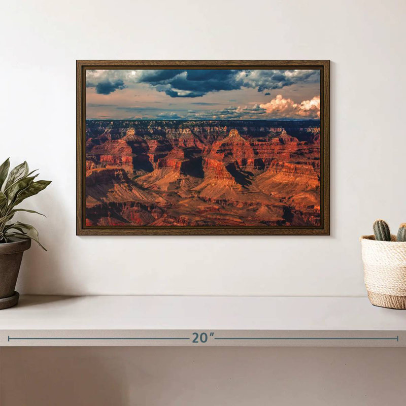 Southern Canyon, Grand Canyon, Arizona, 13 po x 9 po, Cadre flottant noyer