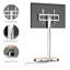 Height Adjustable Swivel TV Stand on Wheels, TV Stand for Apartments and Offices