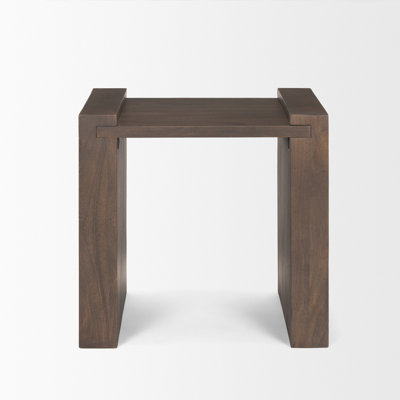 Wesson Light Brown Wood Accent Table