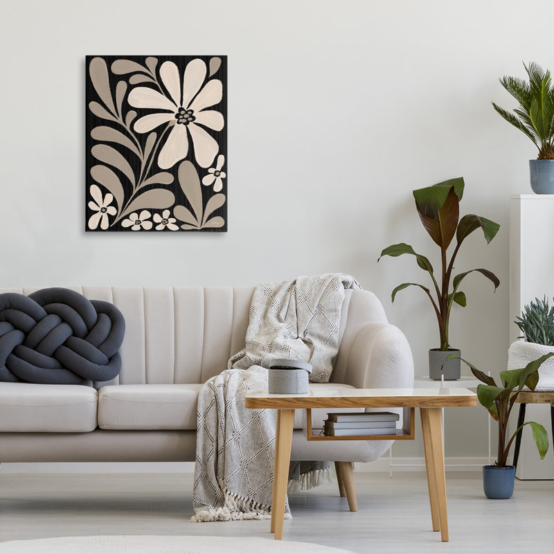 Toile crème crème moderne, design par Cat Thurman Designs, H 20 po x l 16 po