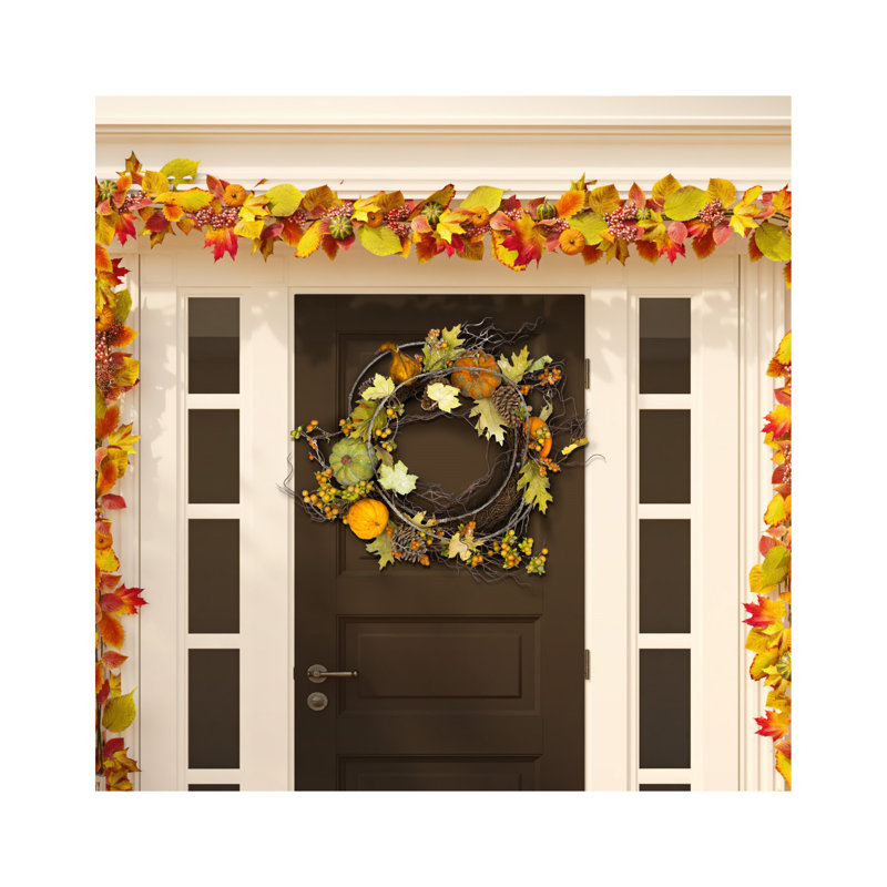 Faux Oak 24'' Wreath