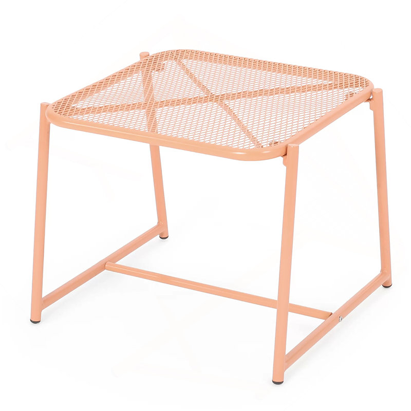 Elba 15.5"H Side Table, 16.25" H x 19.5" W x 18" D, Orange